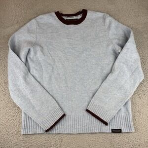 Vintage Abercrombie & Fitch Men's 100% Wool Shetland Sweater Size XL Light Blue
